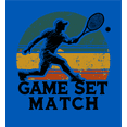 thumbnail image 2 of Game Set Match Adult Royal Blue Crew Neck Short Sleeve Tee-Medium, 2 of 4