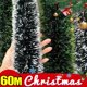 thumbnail image 2 of 60/2M Christmas Tinsel Ribbons Garland Green Wreath Cane Xmas Tree Hanging Pendent Ornaments Wedding Party Decoration Wholesale, 2 of 5