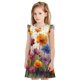 thumbnail image 1 of Fotbe Colorful Wildflower Meadow Vestido de Dormir para Niñas de 3 a 10 Años, Mangas Cortas, Estilo Princesa, Pijama Camisón con Mangas Voladas-Large, 1 of 6