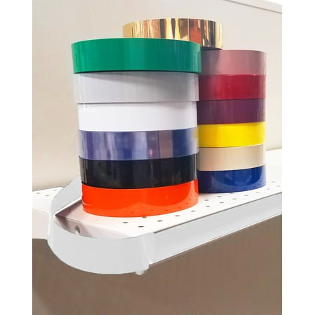 Decorative Gondola Shelving Vinyl Insert for Ticket Channel 130' x 1.25", 5 Pack, White