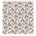 thumbnail image 2 of Ambesonne Floral Shower Curtain, Dandelion Floral Farmhouse, 69"Wx75"L, Ecru Brown Eggplant, 2 of 4