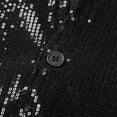 thumbnail image 5 of Manyakai Women's Sparkle Sequins Waistcoat Open Front Jacket Sleeveless Coat Vest Tops Black 3XL, 5 of 7