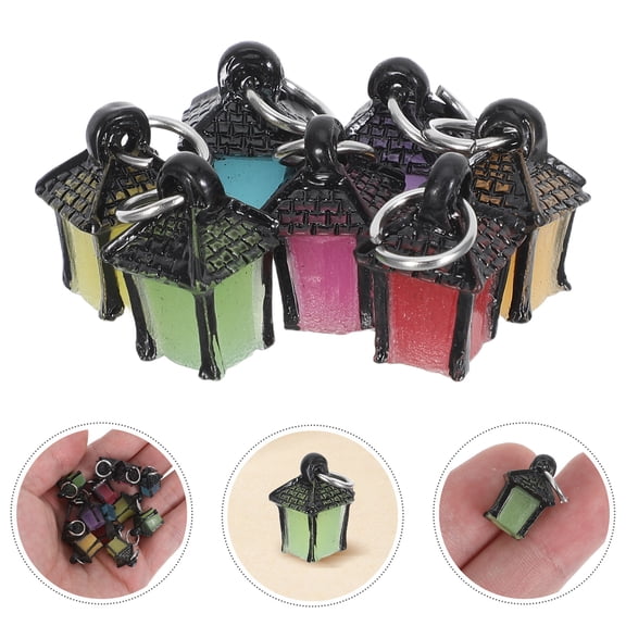 RENACLIPY 14-Piece Resin Mini Lanterns for Dollhouse Hanging Decor with Fine Detailed Craftsmanship