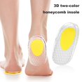 thumbnail image 2 of TNOBHG Shock-absorbing Sports Pad 1 Pair Soft Shock Absorption Heel Pads Transparent Invisible U-shaped Self-adhesive Foot Pain Relief Shoe Inserts, 2 of 8