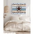 thumbnail image 3 of Country Star Blue Wall Art for Living Room,Canvas Picture Wall Decor for Bathroom Bedroom,Farmhouse Western Texas Star Barn Painting Artwork for Office Kitchen Hallway Dining Room Home Decor 16"x20", 3 of 8