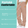 thumbnail image 4 of Chiccall Sweatpants for Men Fleece Open Bottom Wide Leg Casual Baggy Pants Fashion Elastic Waisted Drawstring Lounge Workout Joggers with Pockets, 4 of 6