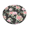 thumbnail image 1 of Balery Rose Flowers Fundas de asiento para taburete de bar redondo de tela de terciopelo ajustables que protegen de arañazos y manchas para sillas de 14 a 17 pulgadas.-14 inch, 1 of 7