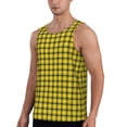 thumbnail image 2 of Salouo Yellow Checkered Plaid for Men's Tank Tops,Sleeveless Muscle Shirts for Men Quick Dry Workout Tank Top Gym Muscle Tee Fitness Bodybuilding Sleeveless T Shirt-4X-Large, 2 of 7