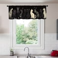 thumbnail image 1 of Cortinas de poliéster con divertidos gatos negros para ventanas y cortinas de dibujos animados para puertas y cafeterías, resistentes a la suciedad, para fregaderos y armarios de cocina, decoración de, 1 of 7
