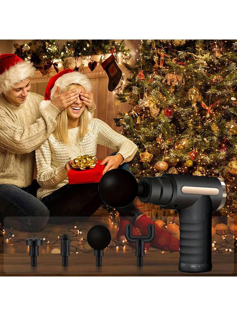 720 Key Fascia Massage Gun, USB Rechargeable 1200mAh, 6 Speeds & 4 Heads for Muscle Relaxation, Recovery for Athletes, Office Workers, Fitness Enthusiasts