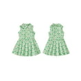 thumbnail image 2 of BemeyourBBs Girls A-line Dress Sleeveless Turn Down Collar Zip Up Golf Print Dress, 2 of 9