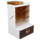 thumbnail image 5 of Soporte para brochas de maquillaje ANGGREK con cajón Blanco y Marrón Oscuro, 5 of 7