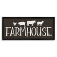thumbnail image 5 of Stupell Industries Farmhouse Animals Sign Black White Pig Cow Chicken Animals & Insects Painting White Framed Art Print Wall Art, 13 x 30, 5 of 5
