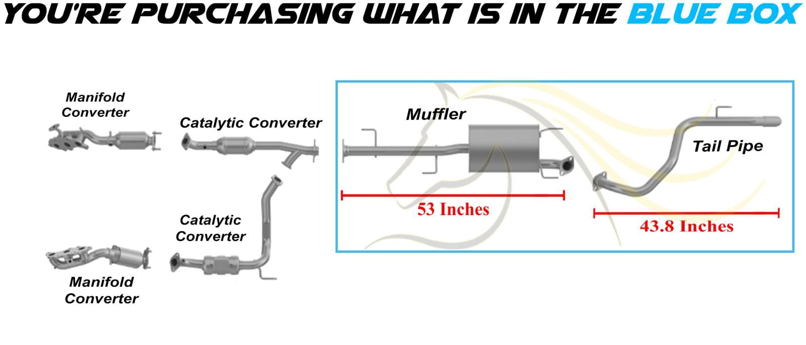 Northeastern Exhaust Muffler & Tail Pipe with Hangers Fits 2007-2014 Toyota FJ Cruiser 4.0L - Direct Fit | Stainless Steel System Kit