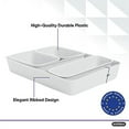 thumbnail image 7 of Decorative Plastic Desk Drawer Organizer Tray, White Smoke (Set of 5) Open Home Storage Bins Organizer Baskets, for Organizing Closet Shelves Drawer Shelf - Ribbed Collection, 7 of 7