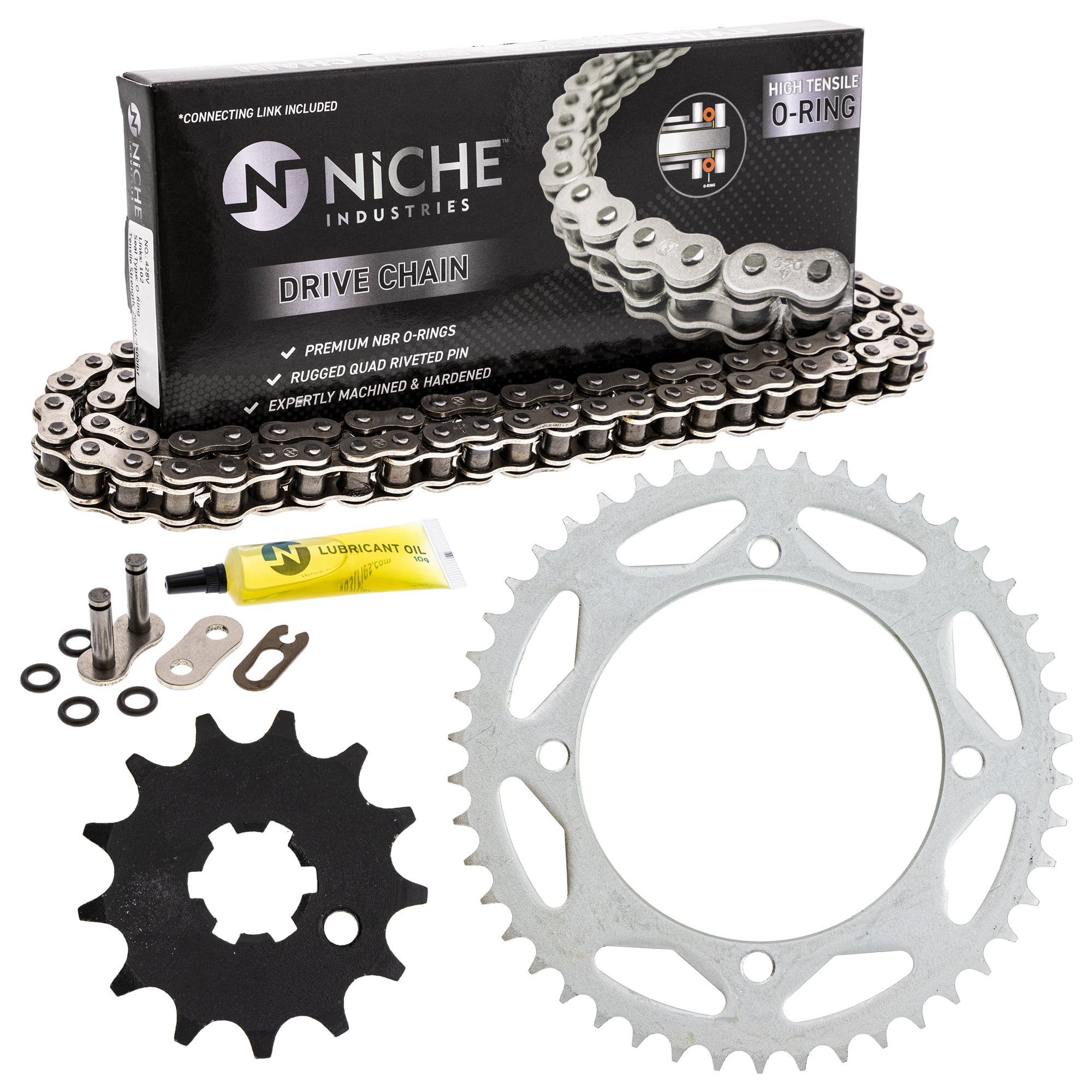 NICHE 428 Drive Chain 100 Links O-Ring With Connecting Master Link Motorcycle