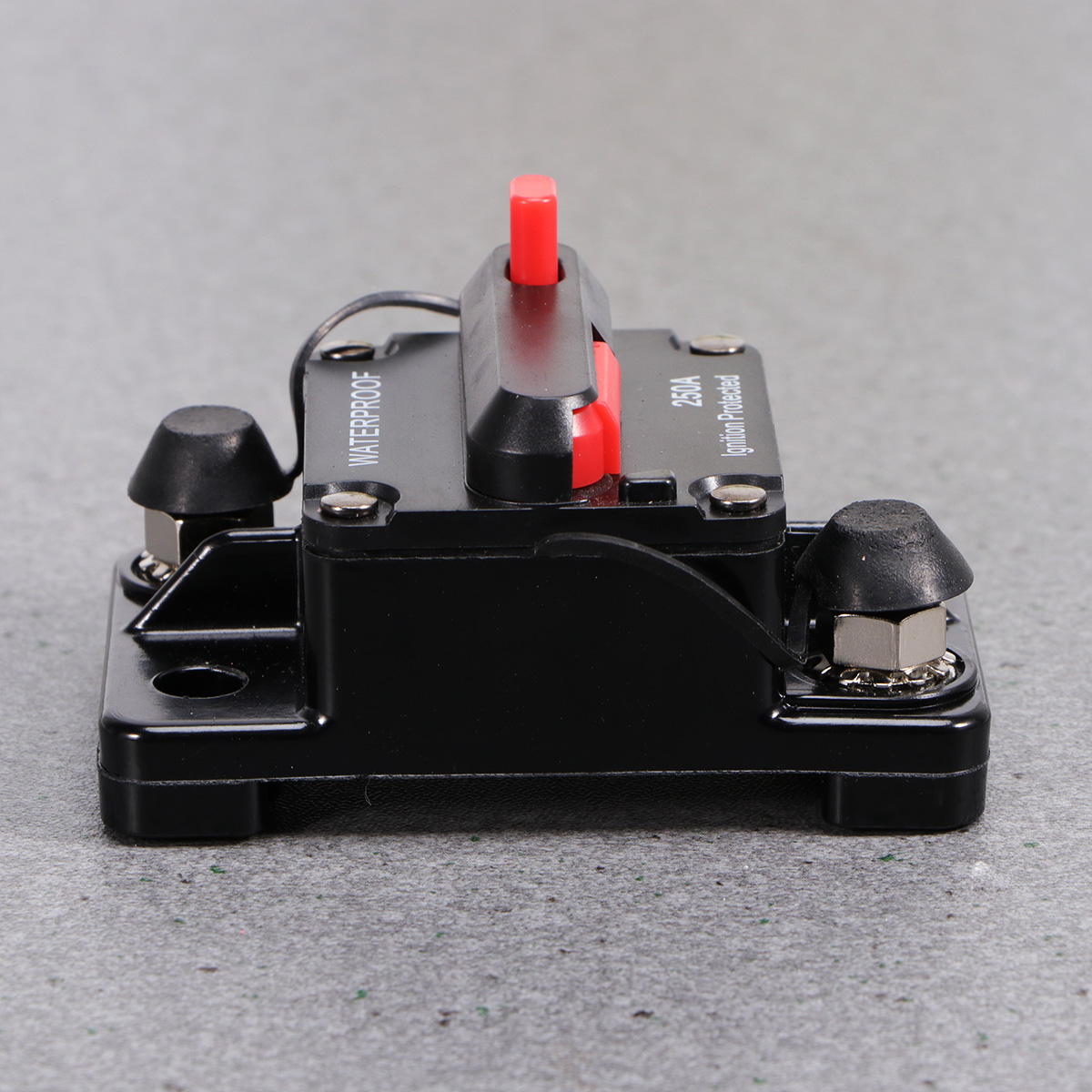 WHAMVOX 250A Waterproof High Amp Manual Reset Dual Circuit Breaker with (Black)