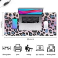 thumbnail image 5 of Long Mouse Pads for Desk,Pink and Blue Of Leopard Print Desk Mats on Top Of Desks, Desk Mouse Pad Extra Large with 3mm Non-Slip Base and Stitched Edge for Gaming,Office,Work,Home 35.4"x15.7", 5 of 6