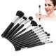 thumbnail image 5 of Brocha de maquillaje Ticfox 12 piezas cosmética portátil negra para sombra de ojos base y polvo, 5 of 10