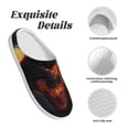thumbnail image 5 of Fotbe Starry Night Cat Guitarist Pattern Women's Fuzzy Curly Fur Memory Foam Loafer Slippers Indoor Outdoor Slippers Winter Home Shoes-37/38, 5 of 7