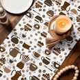 thumbnail image 4 of Coffee Beans Table Runner 72 Inches, Funny Cartoon Brown Cake Hot Chocolate Cup Bed Runner Dresser Scarves Tabletop for Indoor Outdoor Parties/Ceremony/Banquet, 14" x 72", 4 of 8
