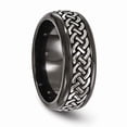 thumbnail image 4 of Grey Titanium Ring Band Wedding Edward Mirell Black Ti & Casted 9mm, 4 of 6