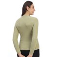 thumbnail image 2 of Cavardi Casual Women's Round Neck Ribbed Top – Green | Free Size, 2 of 2