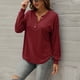 thumbnail image 4 of Tops Para Mujer Blusa Casual Elegante Camisas de Manga Larga Camisa de Botón Sólido Con Cuello en V de Moda Odeerbi  ODB166871, 4 of 6