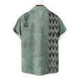 thumbnail image 6 of Mens Tops Plus Size Short Sleeve Lapel Button Up Solid Color Casual Summer Shirt 1-Army Green S, 6 of 6