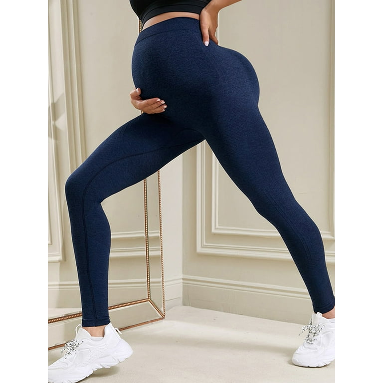 Maternity Leggings over the Belly Solid Color Pregnancy Casual Yoga Pants 