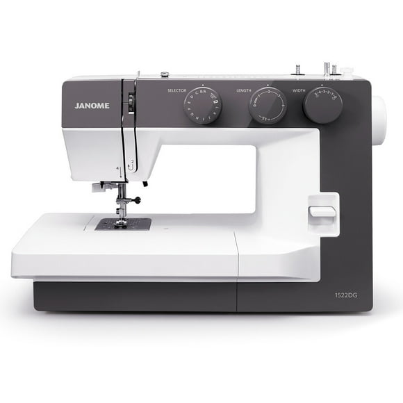 Janome 1522DG Dark Gray: Sewing Machine: 22 stitches including 1-Step Buttonhole, Easy Auto Needle Threading with All Metal Hook, All Metal Bobbin Case, All metal Shuttle, Cast Aluminium Frame