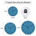 thumbnail image 6 of Wall Clock Wave Ride Blue Clocks PVC Silent Non-Ticking Battery Operated Decorative Solid Color Round Clock for Home Living Room Kitchen Bedroom Office School Wall Decor 14 Inch, 6 of 9