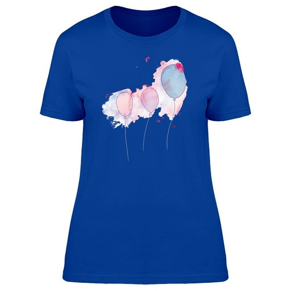 Cool Watercolor Balloons Tee Women's -Image by Shutterstock