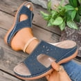 thumbnail image 5 of KEVCHE Orthopedic Sandals Women Summer Wedge Slip On Sandals, Adjustable Arch Support Breathable Walking Slides, Plantar Fasciitis Comfortable Casual Beach Footwear, 5 of 6