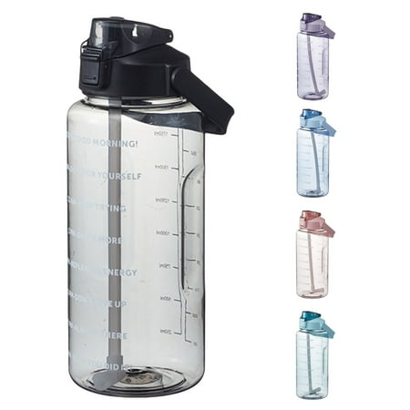

68oz Motivational Water Bottle with Time Marker & Straw for Fitness Gym and Outdoor Activity