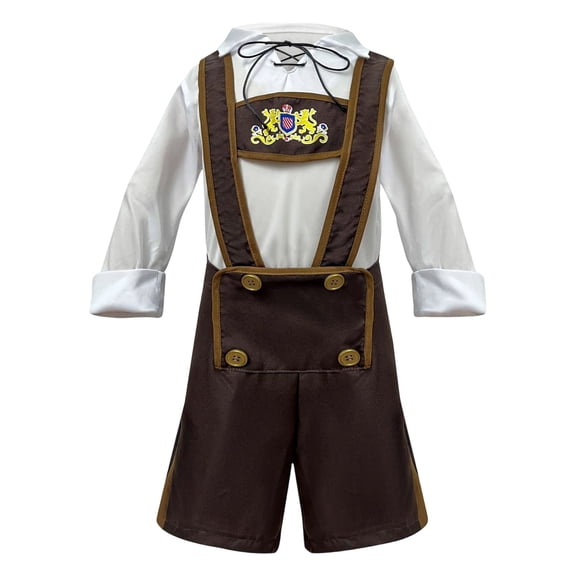 Akiihool Outfit for Baby Boy Toddler Baby Boy Clothes Long Sleeve Sweatshirt Pants Set Fall Winter Outfits Brown,7-8Years