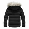thumbnail image 2 of KVE Men's Hooded Winter Coat Warm Puffer Jacket Thicken Quilted Jacket Black(Hood) Small, 2 of 9