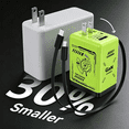 thumbnail image 2 of GaN Charger - Super Fast Charging Adapter with Duals Retractable Type-C Cable, Compact GaN Technology for Quick Charge(Green), 2 of 5