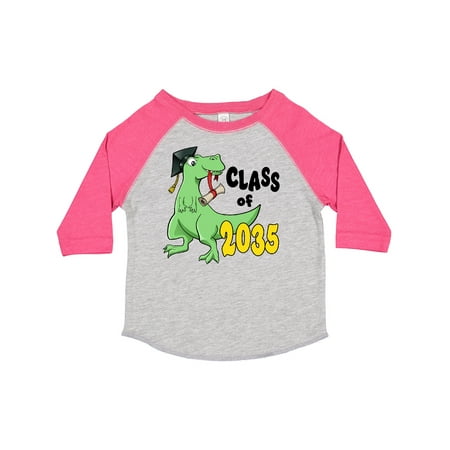 

Inktastic Class of 2035 Green Dinosaur with Cap and Diploma Gift Toddler Boy or Toddler Girl T-Shirt