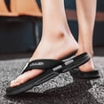 thumbnail image 6 of YAYUBA Sandals Men Black,Men Casual Slippers Beach Flip Flops Outdoor Fashion Sandals Shoes, 6 of 7