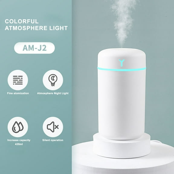 100Fens New Desktop Humidifier USB Charging Vibe Light Silent Aromatherapy Machine Bedroom Office Large Capacity Water Replenishment Instrument