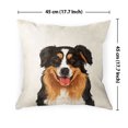 thumbnail image 4 of WIRESTER 18x18 inch Square Decorative Throw Sofa Pillow Cases, Cute Black Aussie Australian Shepherd Dog, 4 of 7