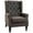 Brown, variant on Demi Bonn 40" Modern Upholstered Armchair with High Back Button Tufted, Mid-Century Retro Wood Leg Chair for Living Room, Bedroom, Green