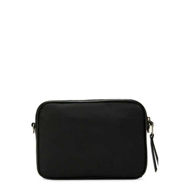 Madden NYC Women's Camera Crossbody Bag with Pouch, Black