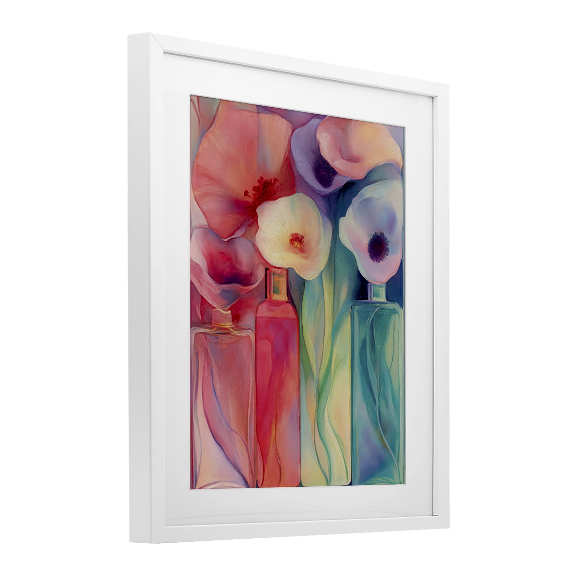 Stupell Industries Petal Logic Gradient White Framed Print Under Glass, design by Annabelle Hall