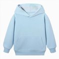 thumbnail image 4 of Gerichy Toddler Girls Boys Hoodie Sweatshirt Kids Solid Color Long Sleeve Pullover Tops with Pocket 3T-14T, 4 of 6