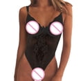 thumbnail image 5 of Gibobby Tangas de mujer sexy para sexo Día de San Valentín Mujeres Sexy Encaje Lencería Ropa interior Ropa de dormir Mono Mono(Negro, CH), 5 of 5