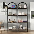 thumbnail image 4 of Kojooin Bookshelf,Arched Bookshelf 4/5 Tier,Tall Standing Display Racks with Metal Frame, 4 of 8