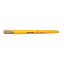 Crayola Jumbo White Bristle 1-Piece Plastic Handle Watercolor Paint Brush, 1/2 X 7-3/4 in, Yellow