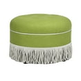 thumbnail image 2 of Yolanda 24" Round Upholstered Accent Ottoman Bright Chartreuse, 2 of 6